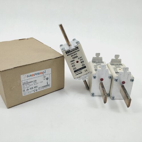寻XMersen Nh2gg50v100 Fuse Link M214670c. 100a. 3 Pcs