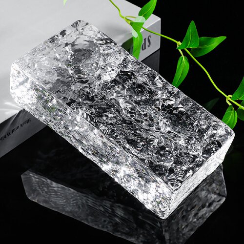 超白玻璃砖水晶砖卫生间隔断墙实心透明网红屏风云雾空心冰晶砖块