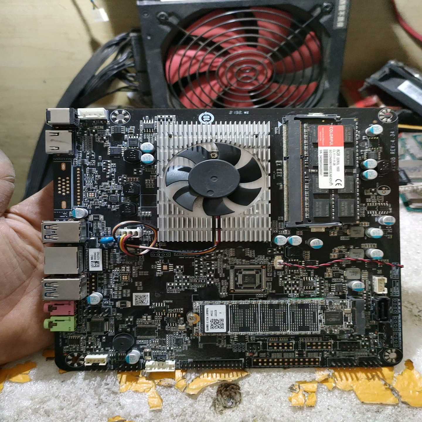 （议价）J3710工控主板，17*17尺寸，CPU是4核4线程的J3