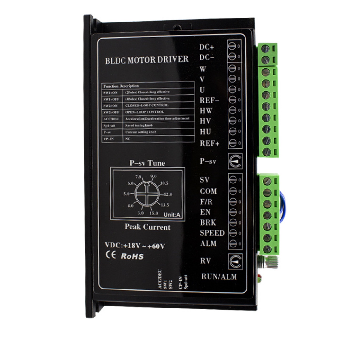 BLD300B直流无刷电机驱动器低压伺服驱动24V36V48V300W
