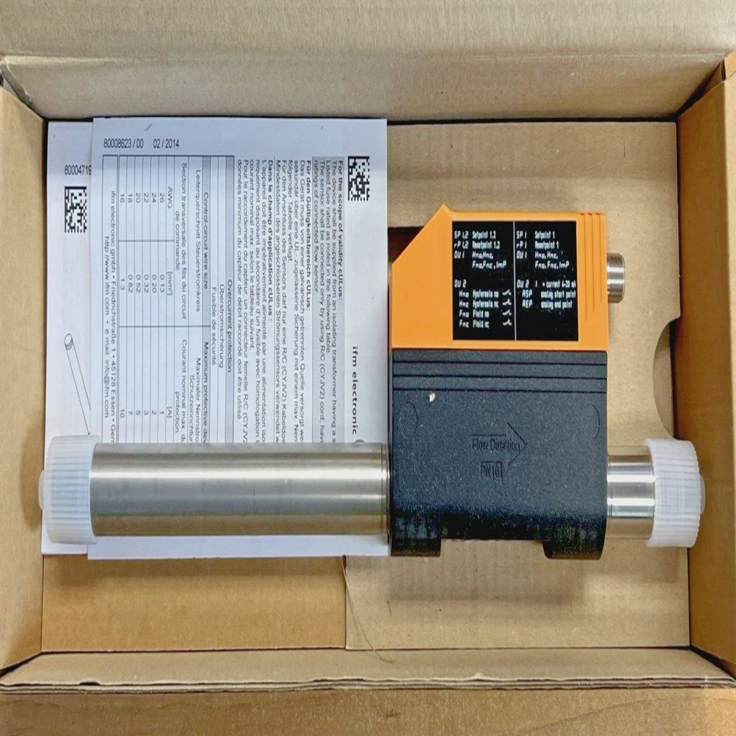Efector300SD6001SDN12DGXFPKG/USCompresserAirMeter*NEW