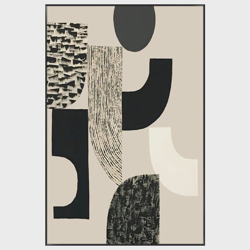 现代简约客厅落地装饰画抽象极简沙发背景墙竖版壁画走廊玄关挂画