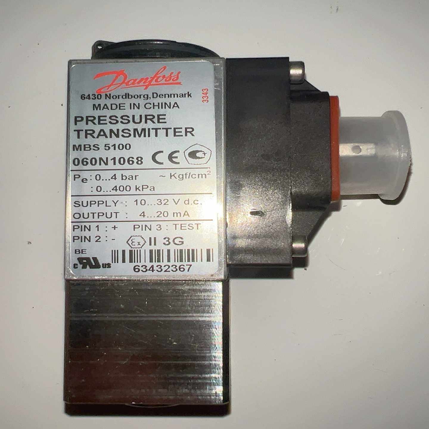 咨询-丹佛斯压力传感器（Danfoss）MBS5100060N