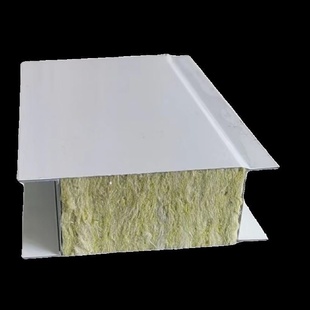 彩钢岩棉板防火保温玻璃丝棉夹芯板室内隔断围墙活动房车间净化板