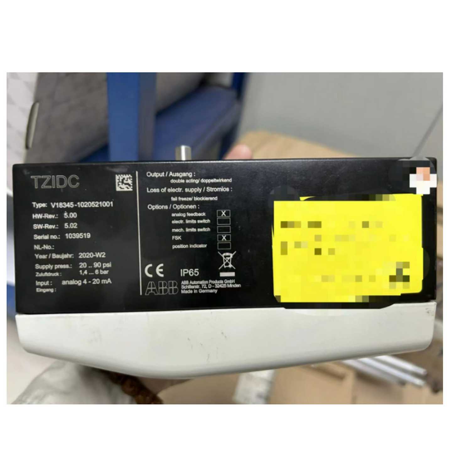 oABB阀门定位器V18345-1020521001