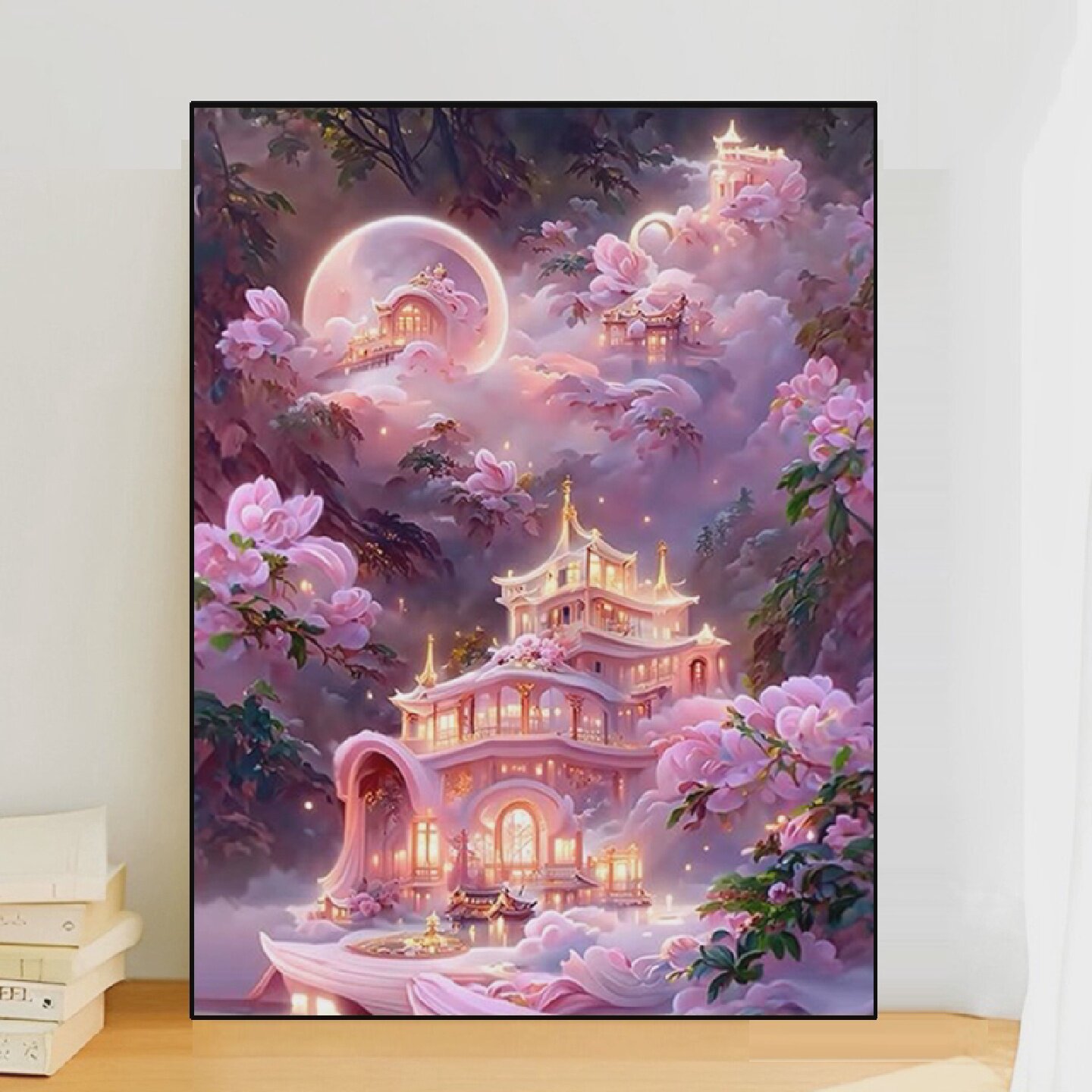 高级感梦幻城堡风景钻石画2025新款手工点贴钻十字绣客厅卧室满钻
