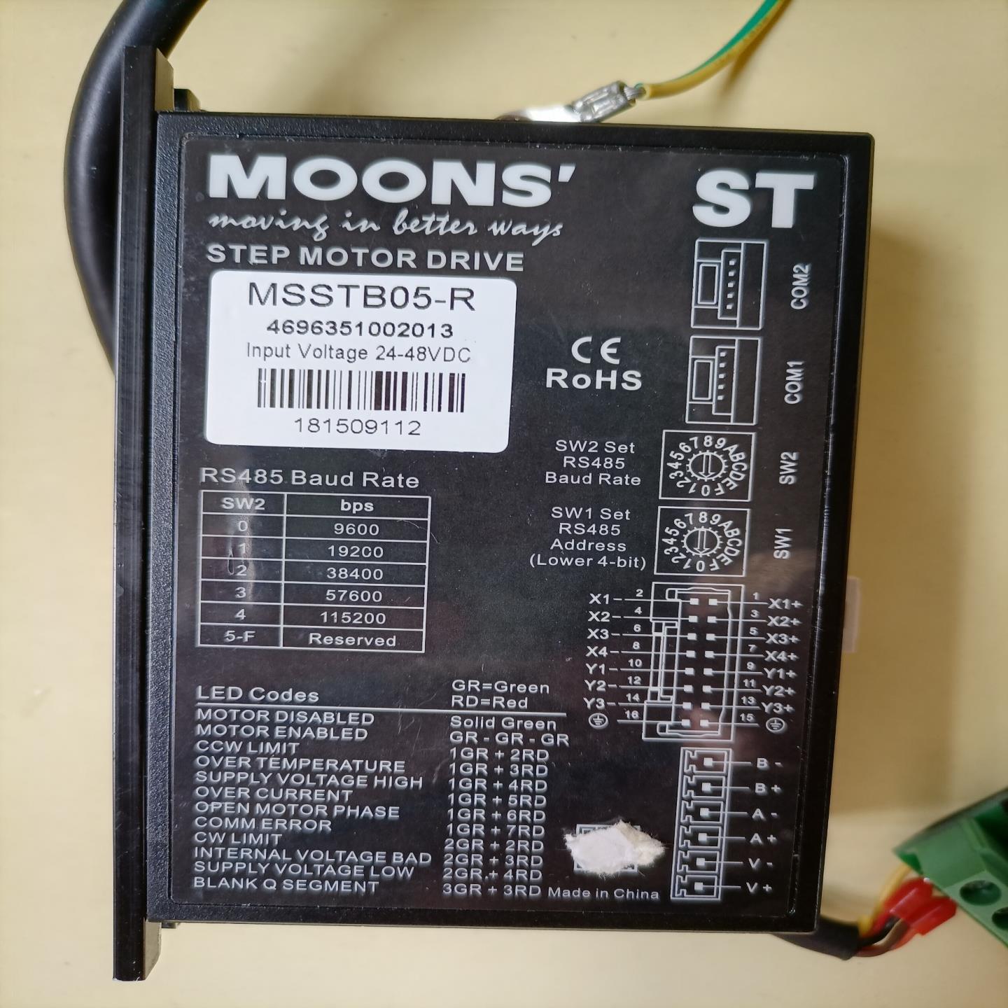 MOONS/鸣志驱动器MSSTB05-R，几乎，保功能良（佳毅工控）