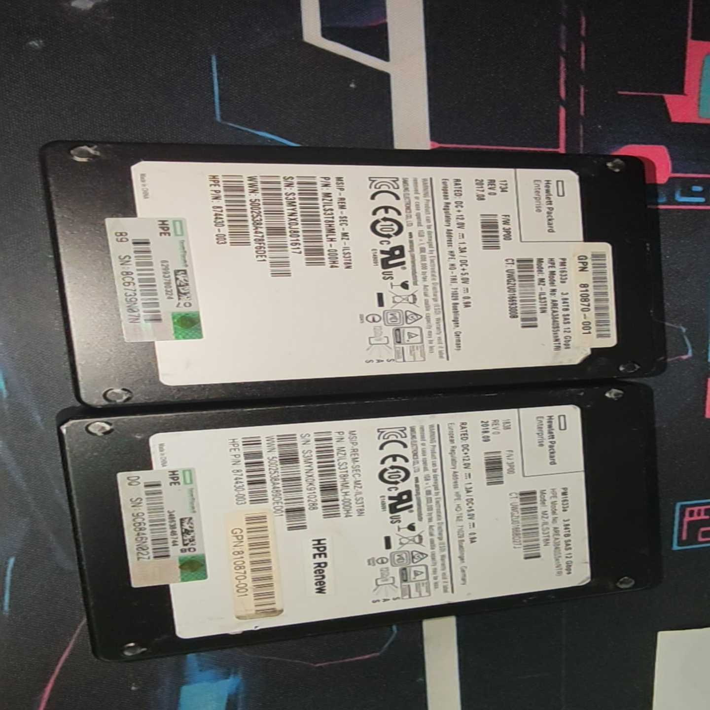 HPE现货100个PM1633a3.84TBSA--议价商品