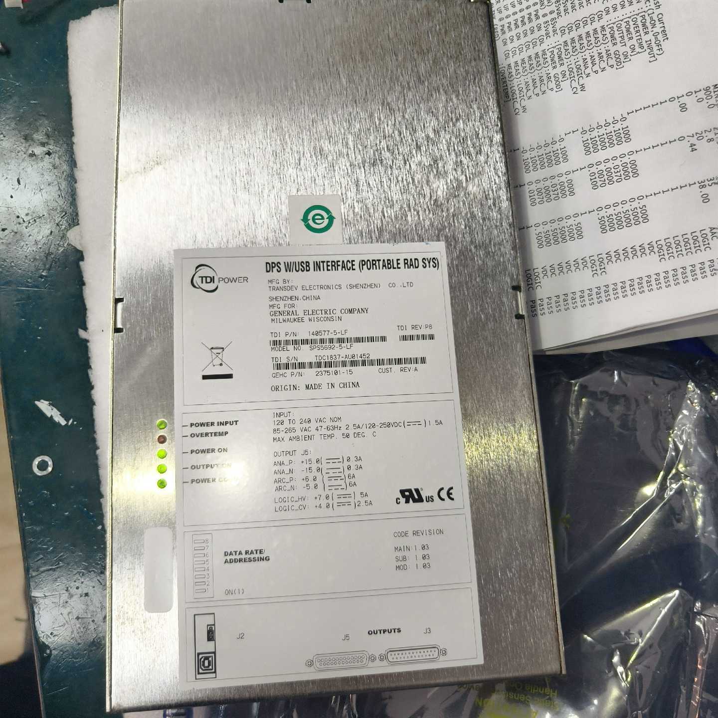 【请询价】TDI SPS5962-5-LF  X-ray探测器电源模块