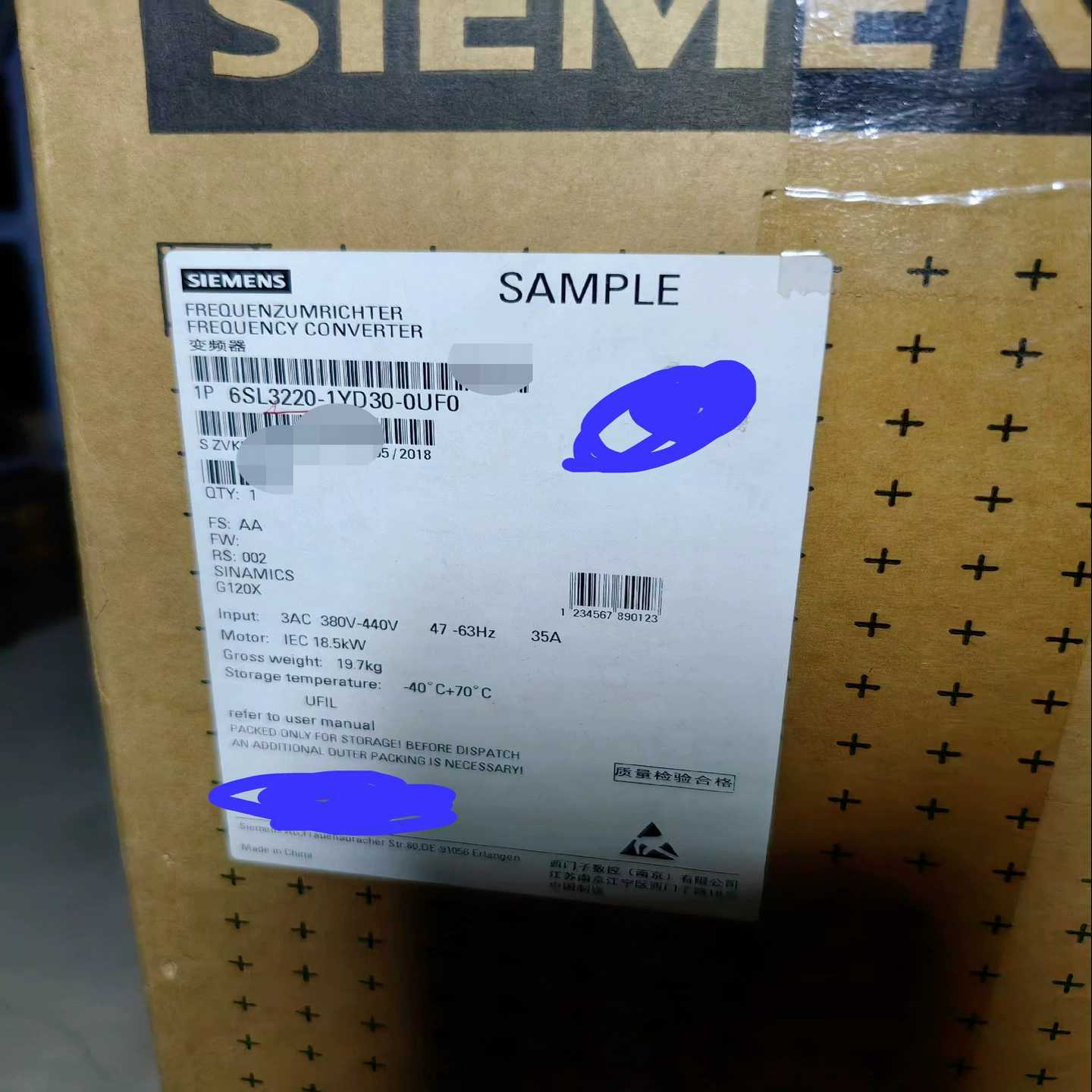 (工仔机械）6SL3220-1YD30-0UF0实物图议价