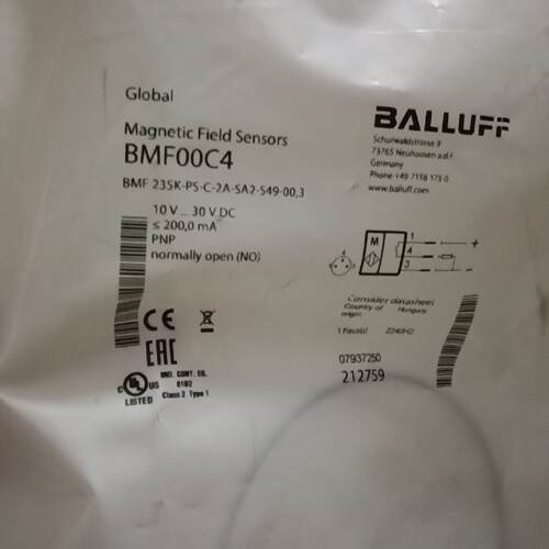 询价BALLUFF巴鲁夫磁敏传感器BMF00C4