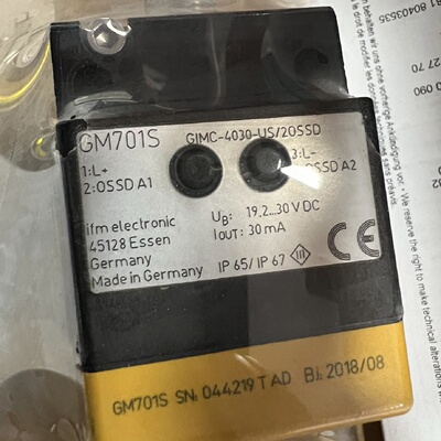 议价德国IFM易福门GM701S接近开关型号：GIMC-4030-US/2OSSD