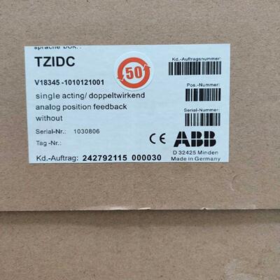 配件V18345-1010121001 ABB阀门定位器议价