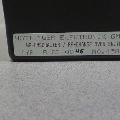 Huttinger Type B 870045 RF Change Over Switch HFUmschalter w