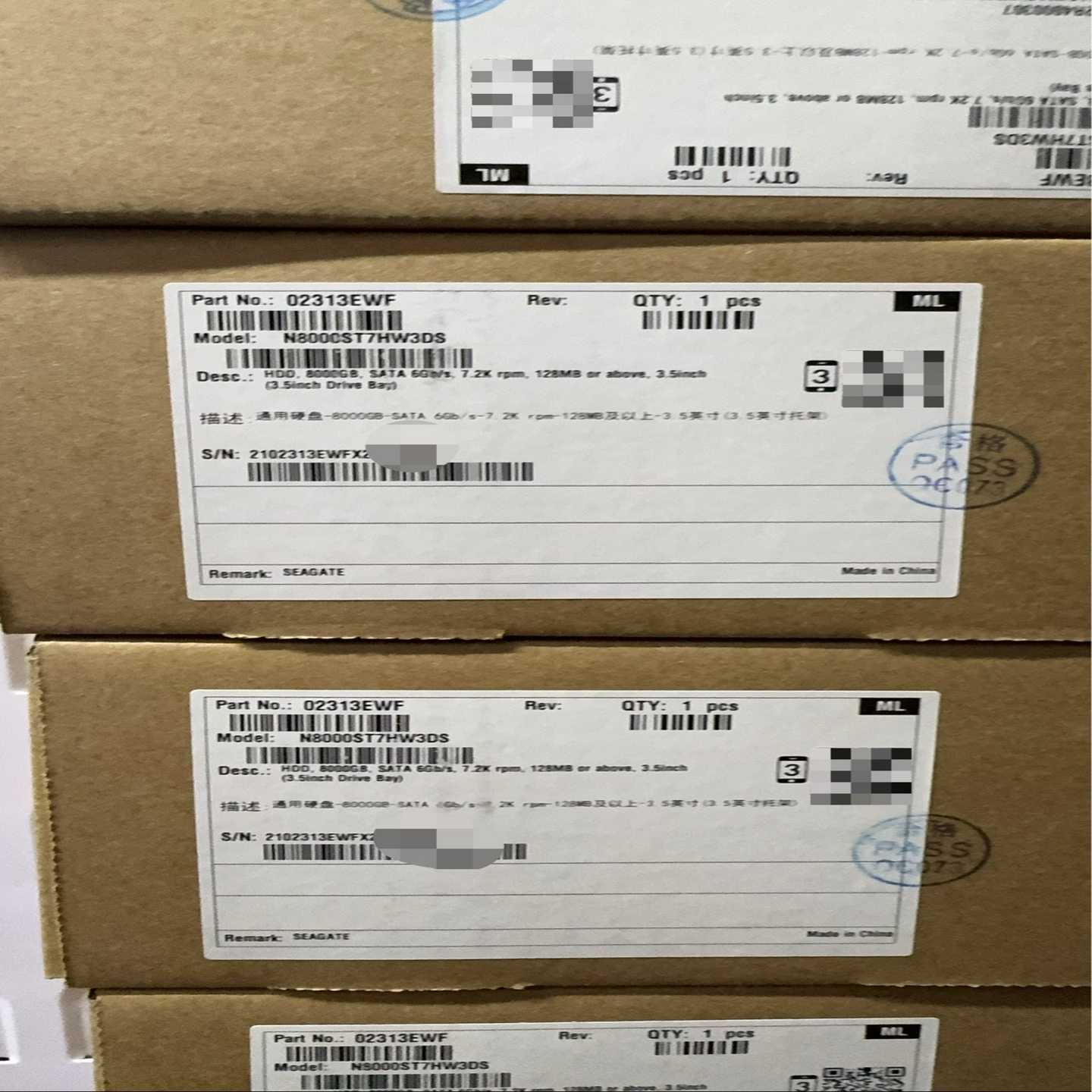通用硬盘-8000GB-SATA6Gb/s-7.2Krp--议价商品