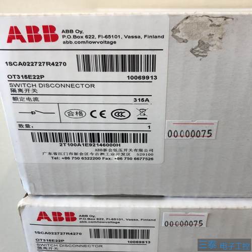 ABB隔离开关 OT315E22P，议价