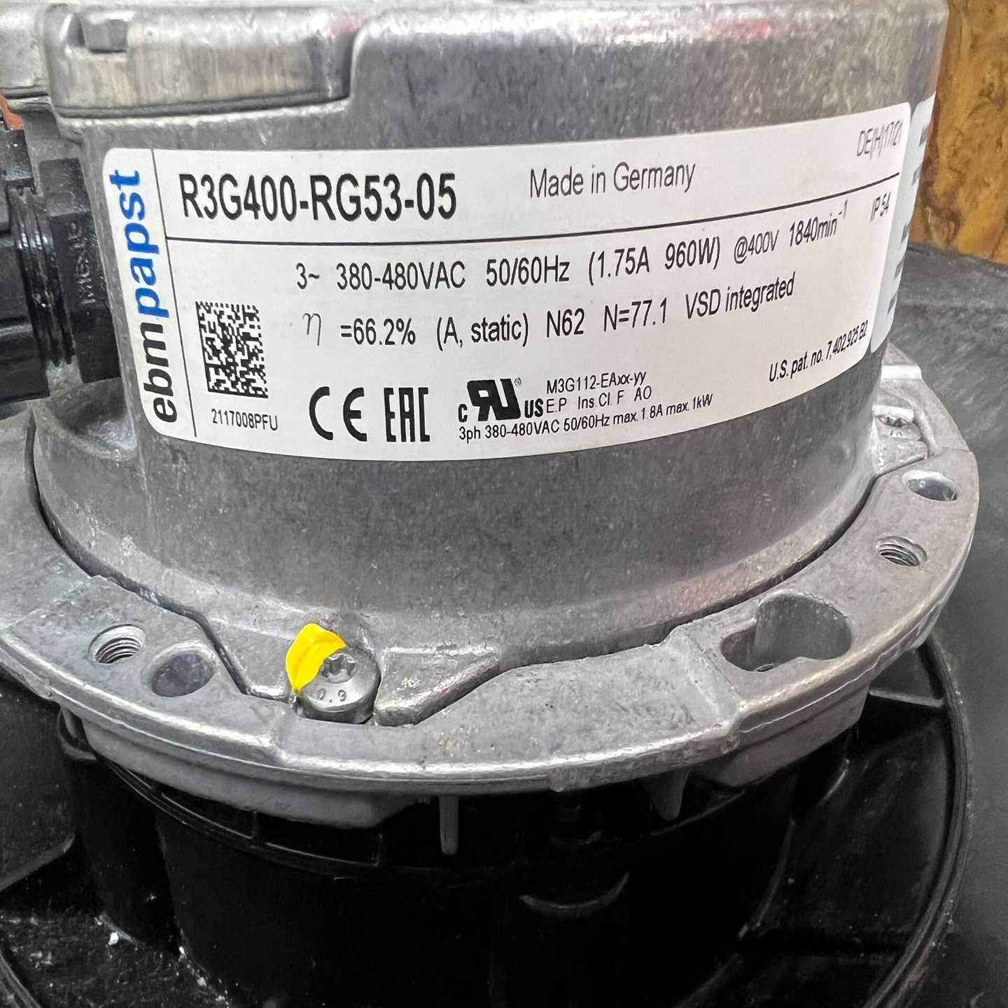 （议价）德国ebmpapst离心风机R3G400-RG53-051