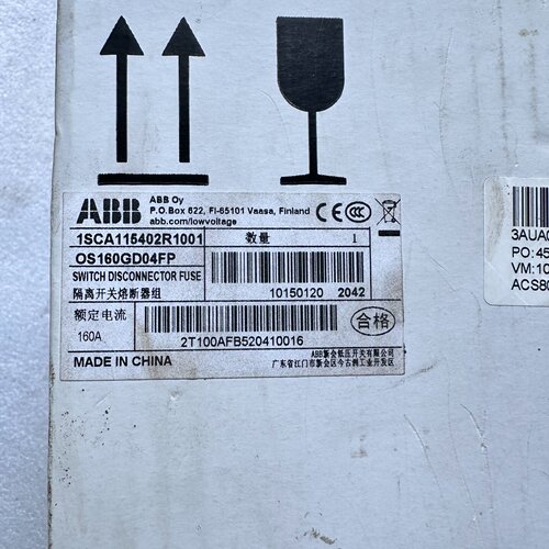 ABB隔离开关熔断器组OS160GD04FP全新现货包好包-议价