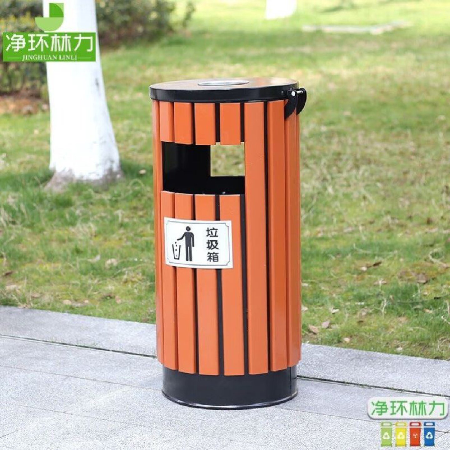 新款户外景区镀锌板环卫垃圾桶大号双分类果皮箱学校市政垃圾直销,家庭/个人清洁工具,垃圾桶,淘宝优惠券,粉丝福利购,淘宝优惠卷