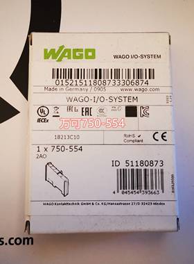 配件德国WAGO 750-554750-555万可现货模块议价