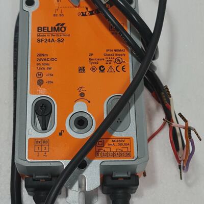 BELIMO SF24AS2 Actuador De Retorno Por Resorte 24VACDC 20Nm