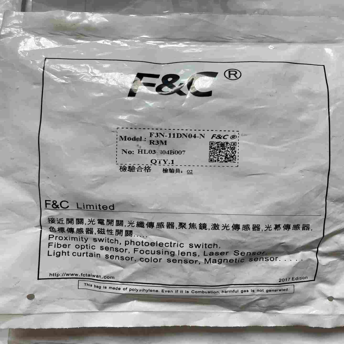 议价台湾嘉准F&C正品传感器，全新，型号F3N-11DN04-AP现货/维修