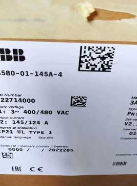 ACS580-01-145A-4 75KWABB变频【卡奥电子】