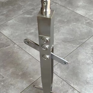 304不锈钢楼梯栏杆立柱大刀片玻璃扶手商场护栏别墅围栏五金