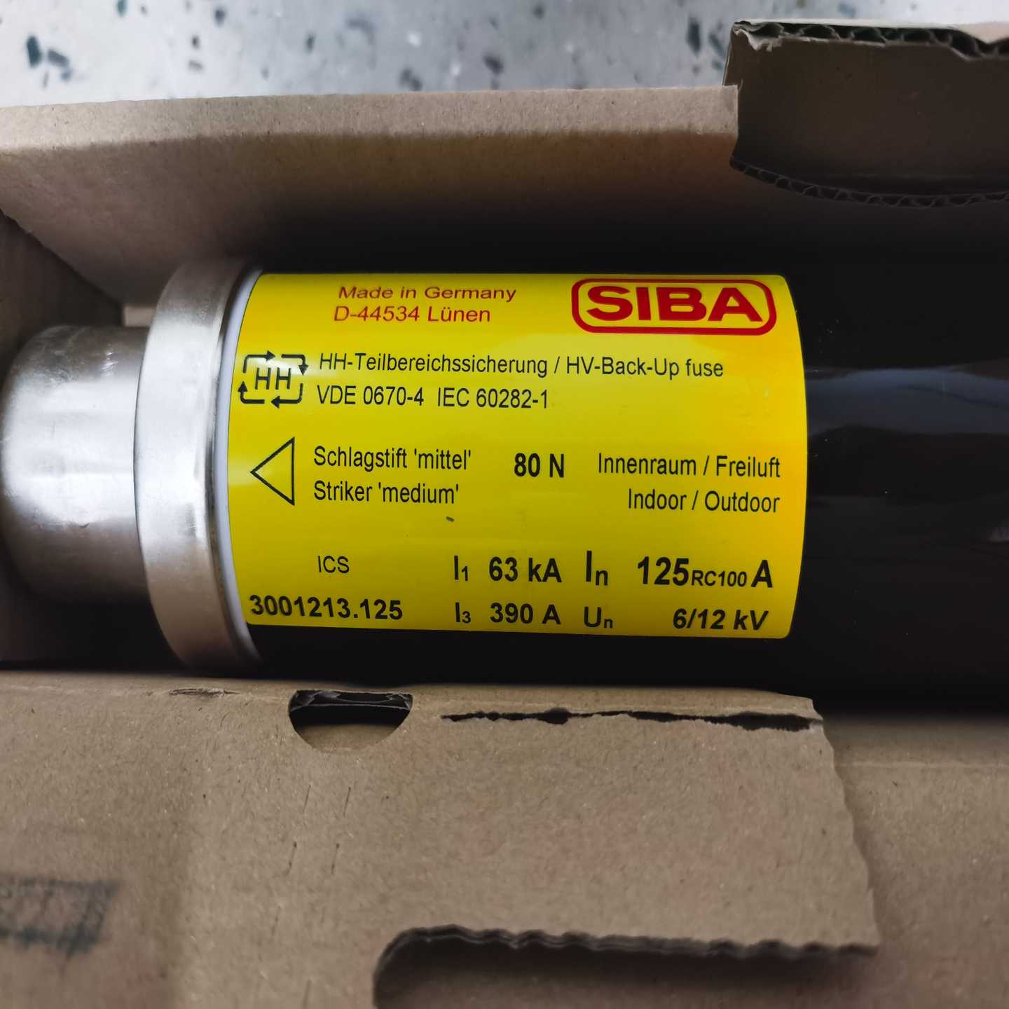 【议价】SIBA高压熔断器3001213.125适用