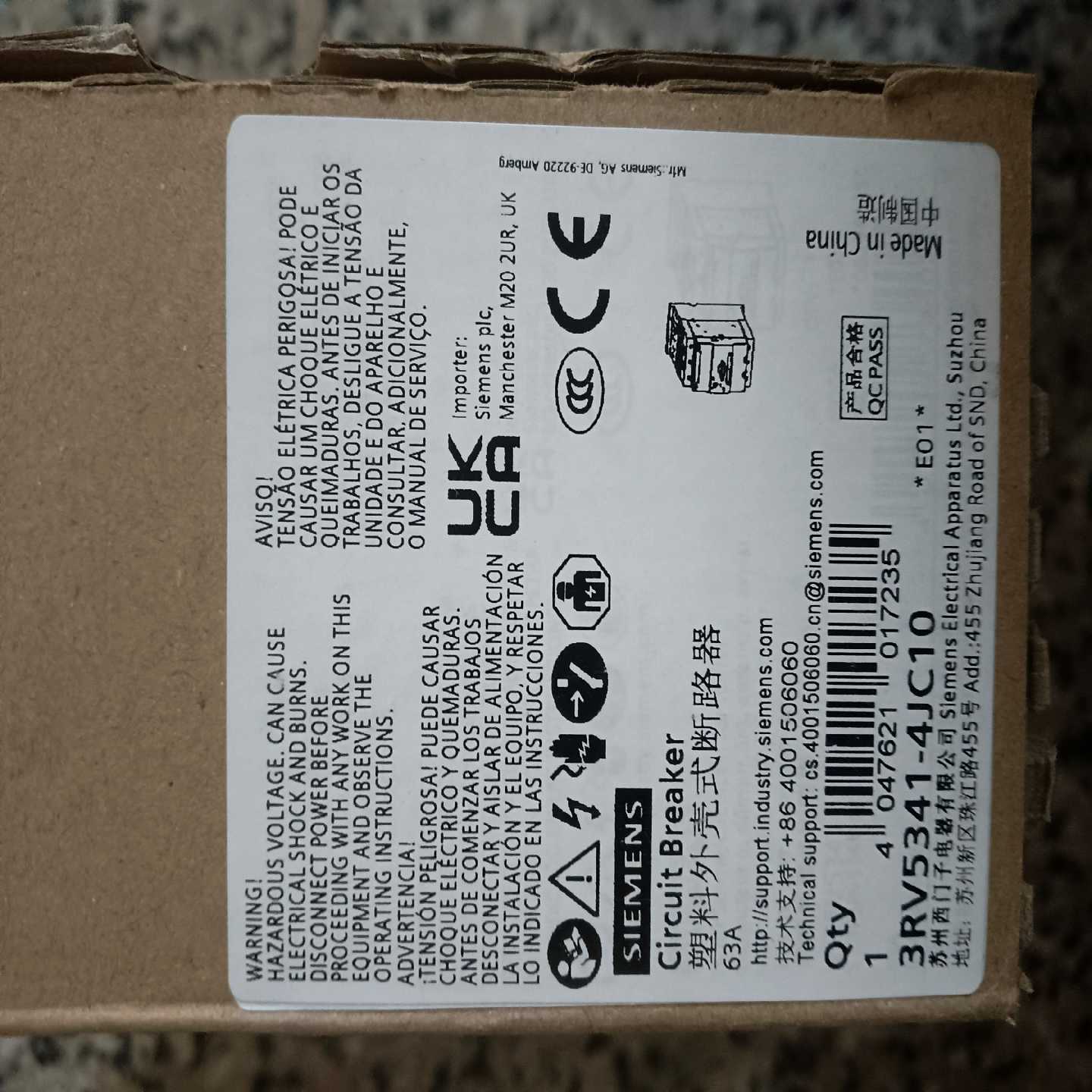 塑壳断路器3RV5341-4JC10询价