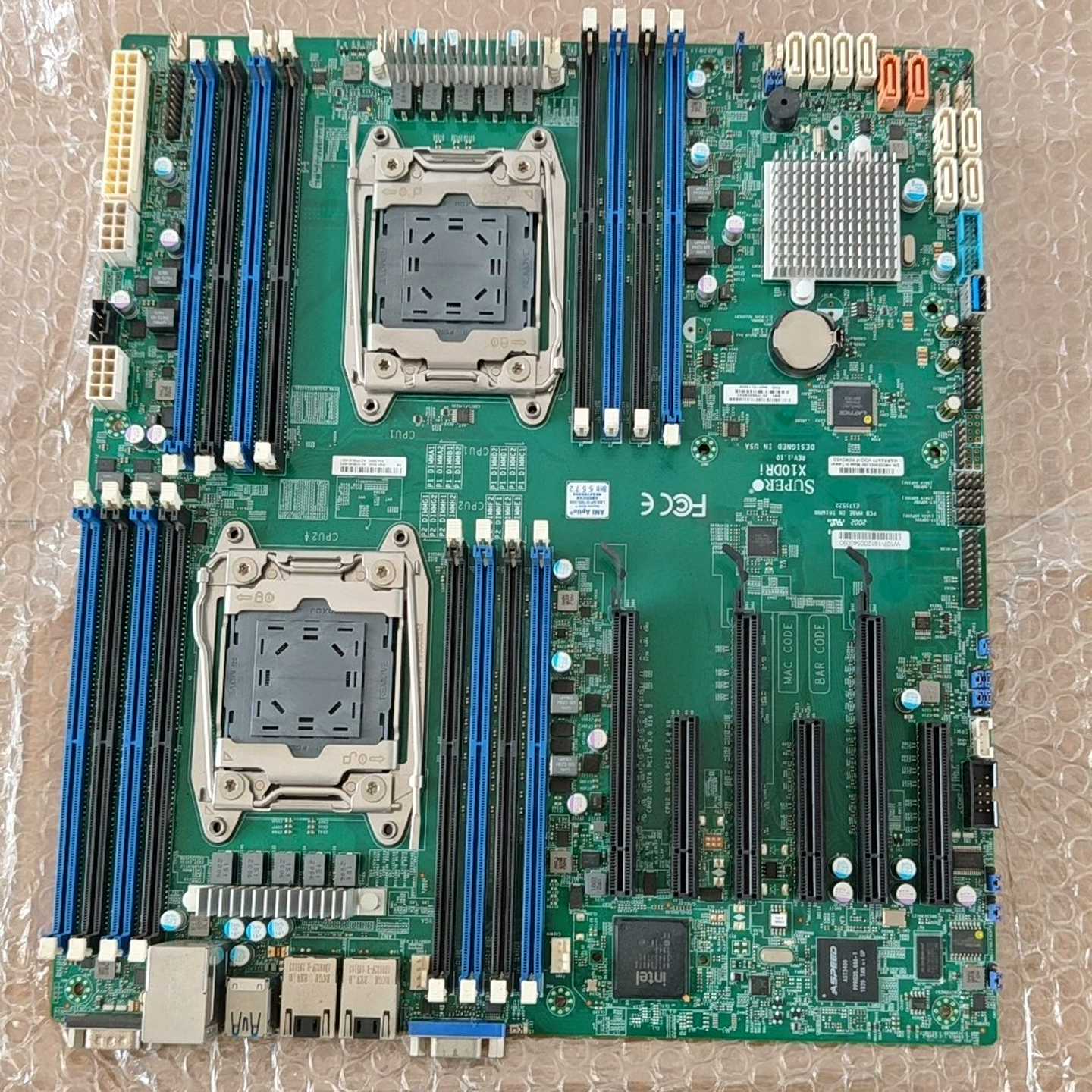 （议价）超微X10DRi双路服务器主板，X99芯片组，支持E5-2