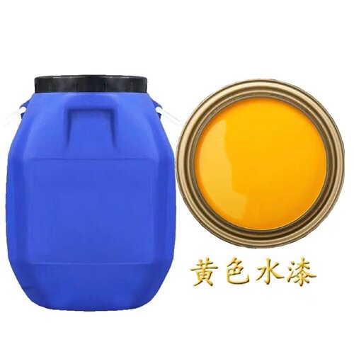 喷涂水性漆建筑工地钢管架子管翻新专用环保防锈工程黄色水性油漆