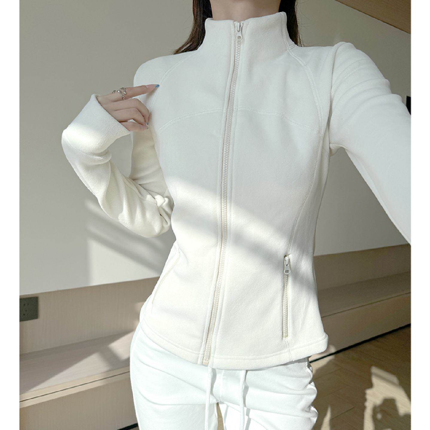 厚外套女秋冬季摇粒绒冲锋衣内胆立领修身抓绒小个子加绒保暖上衣