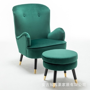 老虎椅單人輕奢沙發(fā)小戶型現(xiàn)代簡約客廳陽臺沙發(fā)椅子網(wǎng)紅凳子 美式