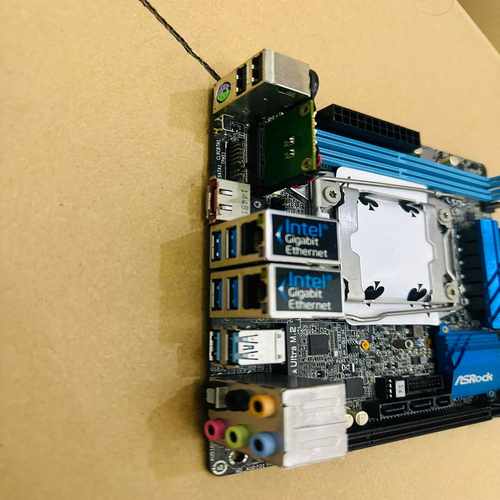 议价华擎X99E-itx/ac拆机测试正常！无挡板！跟后配挡板
