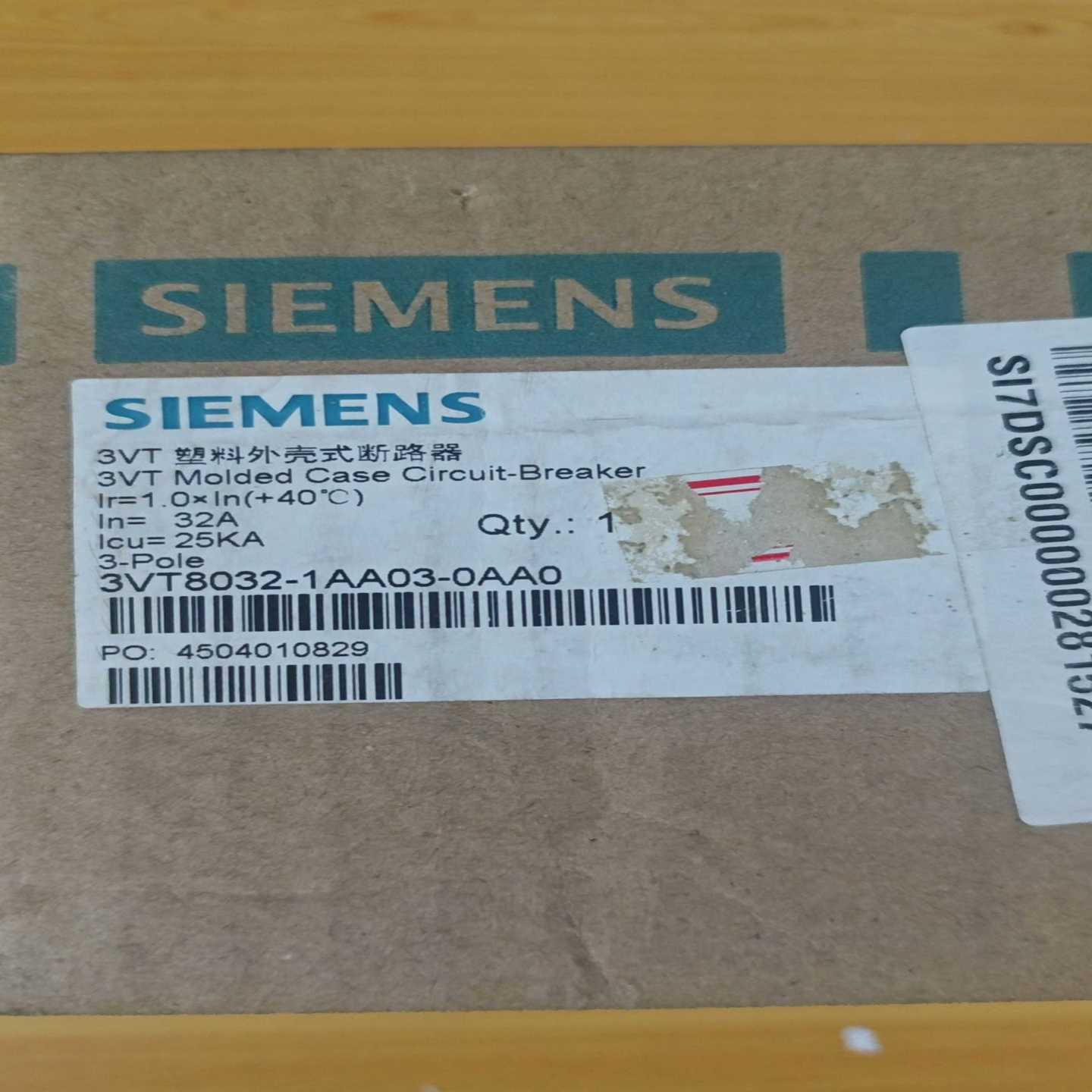 询价西门子塑壳断路器3VT8032-1AA03-0AA0全新