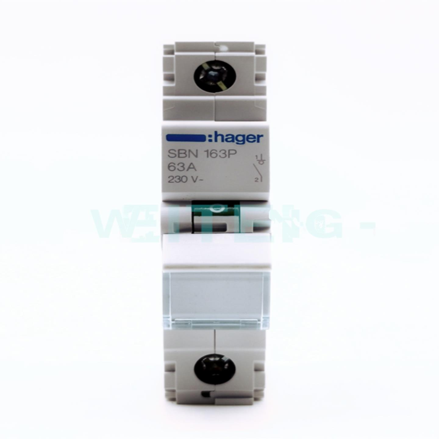 隆兴HAGER海格 SBN163P 隔离开关1P单极230V 分合闸刀负荷 断路*