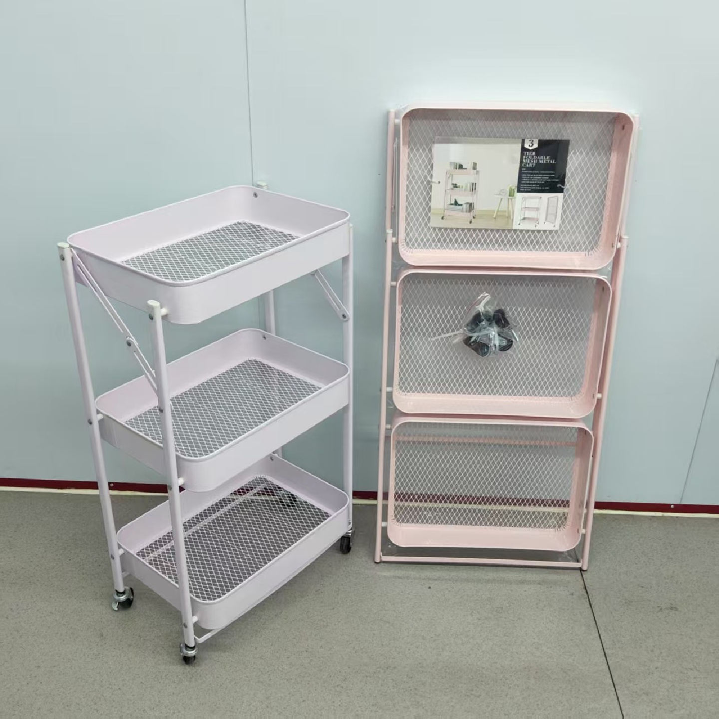 免安装折叠小推车置物架多功能多功能架便携家居神器