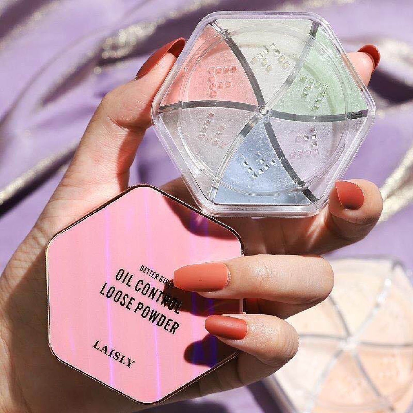 LAISLY莱斯乐少女派对控油清爽散粉轻盈定妆粉遮瑕提亮不脱妆蜜粉