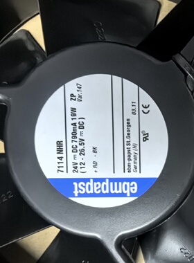 议价现货7114NHR24V790mA19W全新德国进口通风机ABB变频器风扇