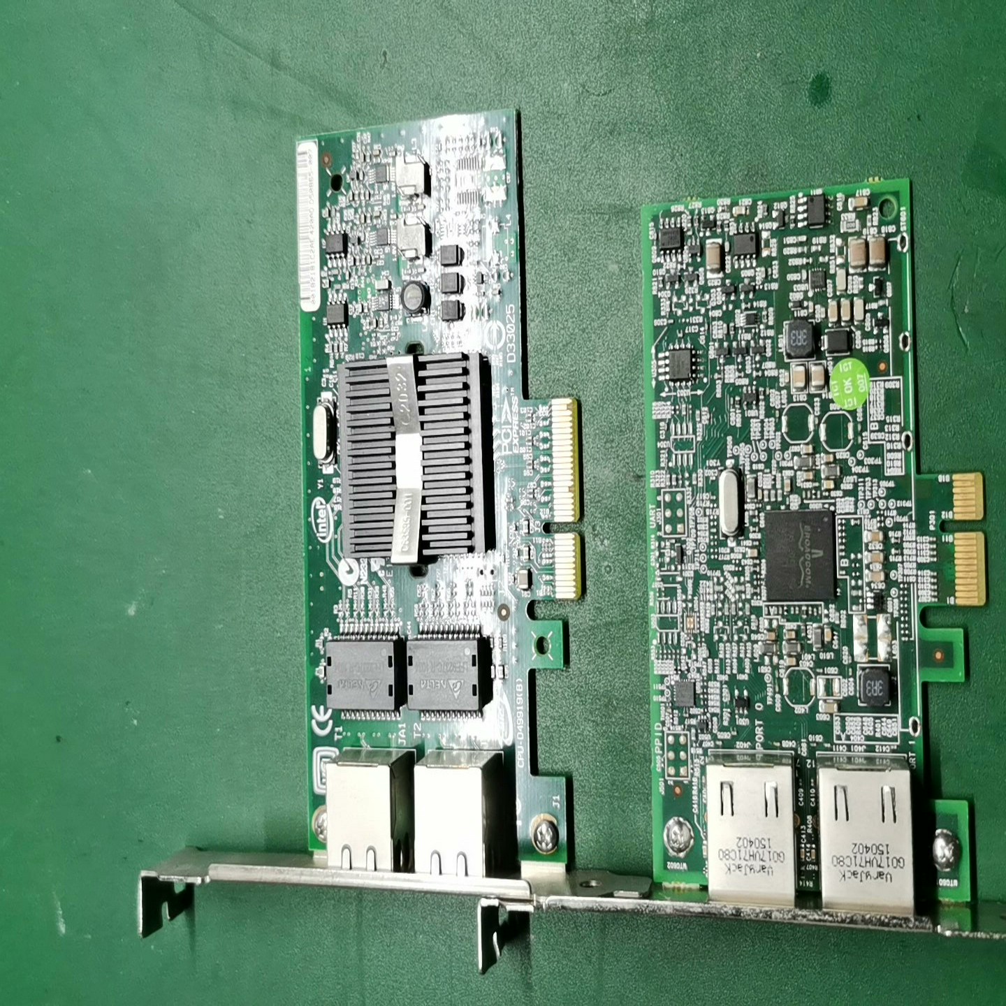 intel因特尔  博通双网口千兆网卡，功能正常，外观成色见~询价