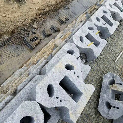 河道挡土砖景观挡土墙砌块自嵌式挡土块干垒挡墙挡土块水泥护坡砖