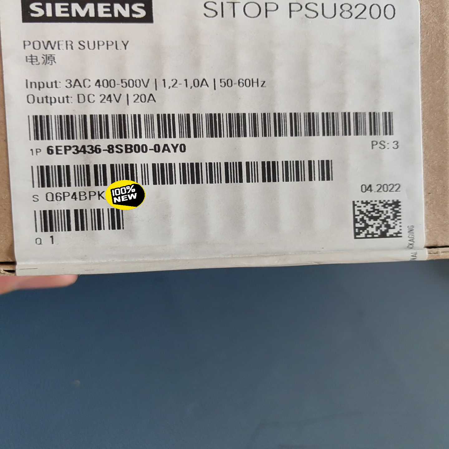 全新原装正品未开封6EP3436-8SB00-0AY0，盒子