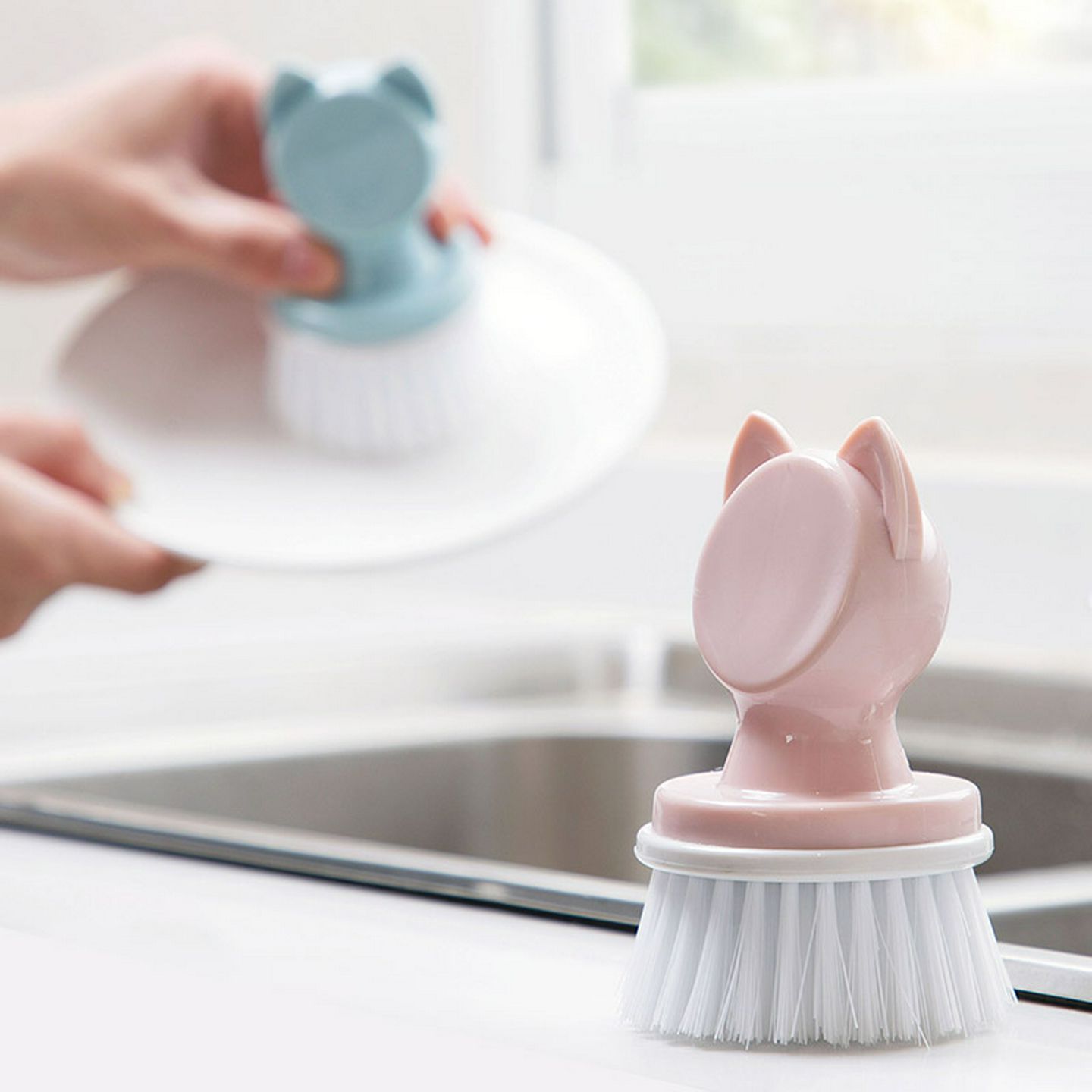 锅刷厨房专用不伤锅卡通带手柄硬毛刷去污洗碗刷家用洗锅刷灶台清