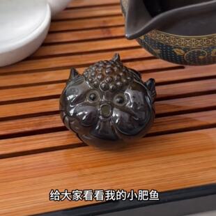 变色茶宠高端可养泡泡鱼小摆件创意可爱小丑鱼茶玩趣味茶桌装 饰品
