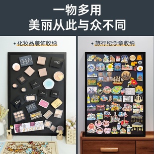 磁吸黑板冰箱贴展示板化妆品收纳墙置物板挂墙贴家用写字板画板磁