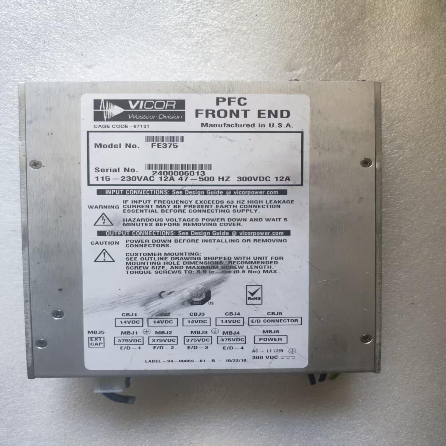 VICOR原装PFCFRONTEND电源FE375，输入-议价