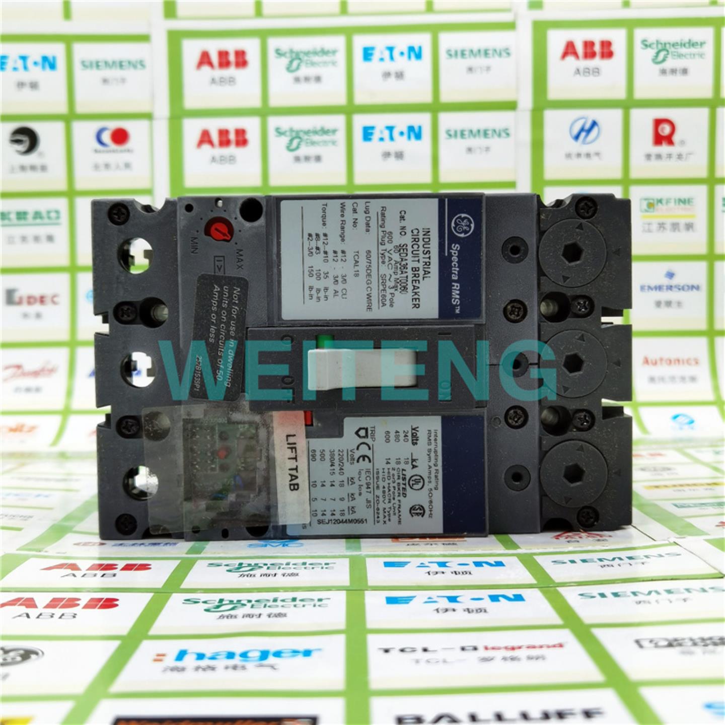 隆兴GE通用 SEDA36AT0060 光谱医疗化工专用断路器60A三相Spectr*