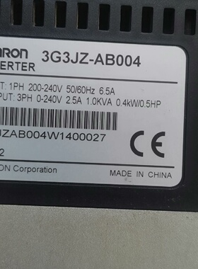 3G3JZAB004实物图拍摄成色如图拍前询价下单