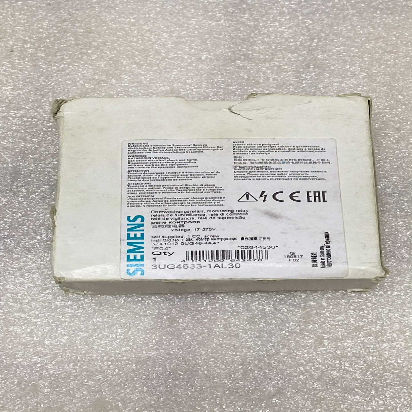 西门子3UG4633-1AL30数字监控继电器--议价商品
